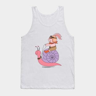 rabbit riding a slug Tank Top